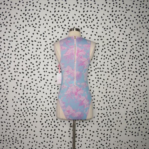 LoveShackFancy x Hurley Under the Sea Mermaid Print Cut Out One Piece Swimsuit - Picture 8 of 16